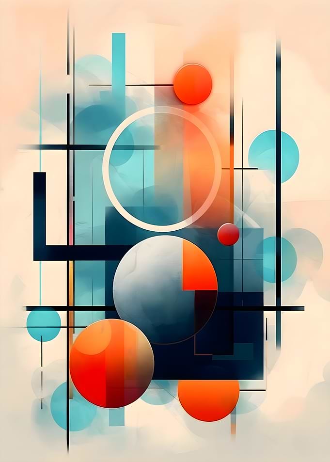 Abstract Kandinsky Geometric Art