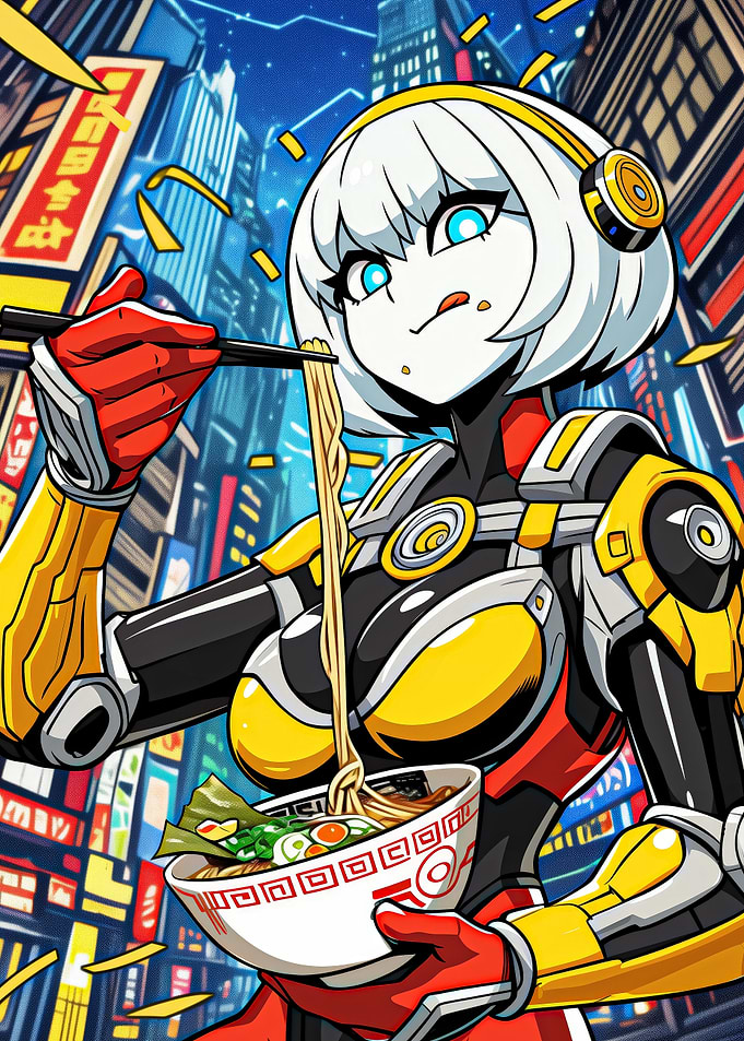 Cyberpunk Ramen Girl