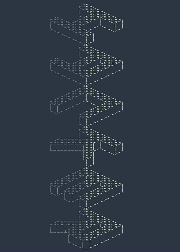Abstract Hacker Geometric Pattern