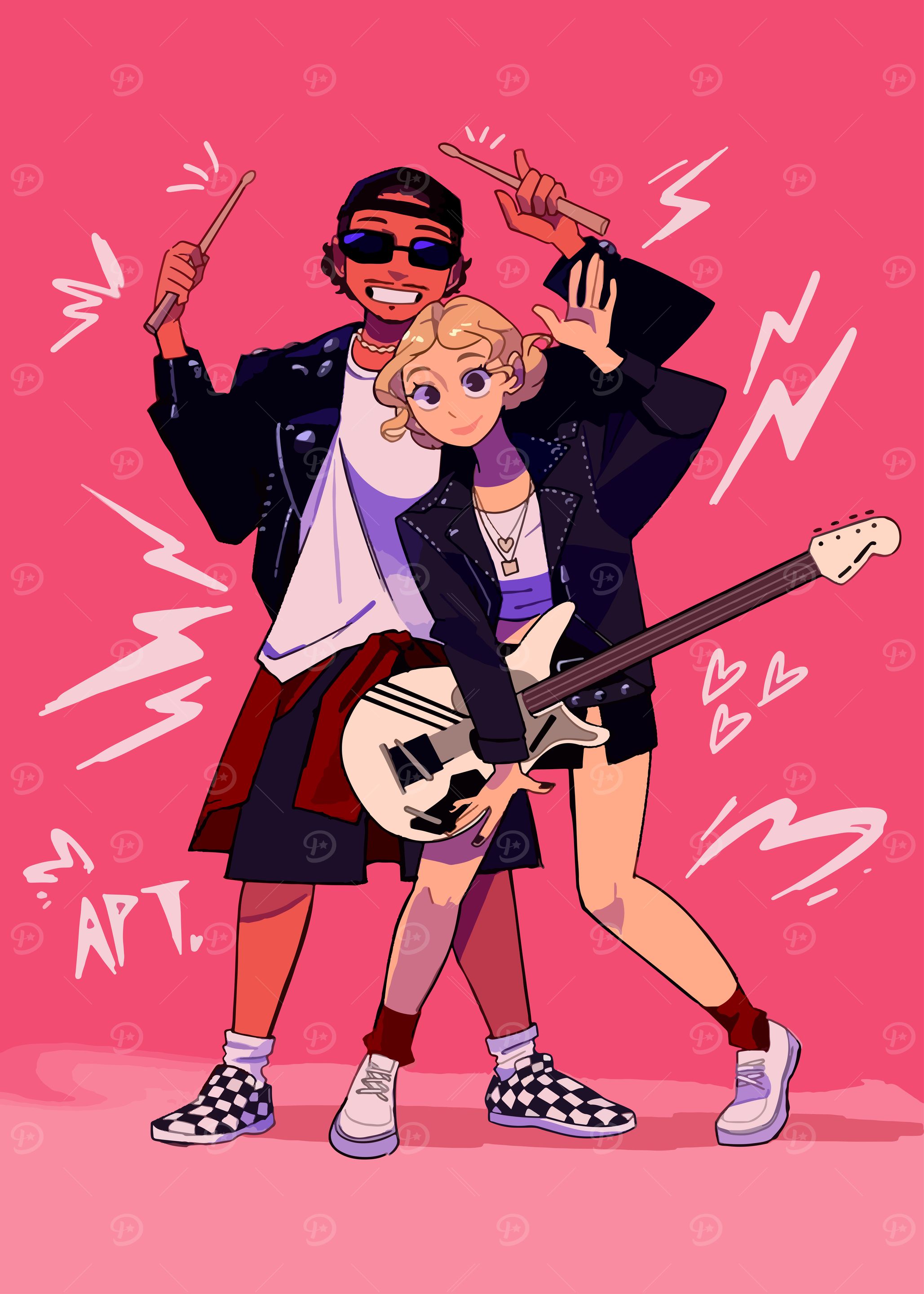 Rose and Bruno Mars