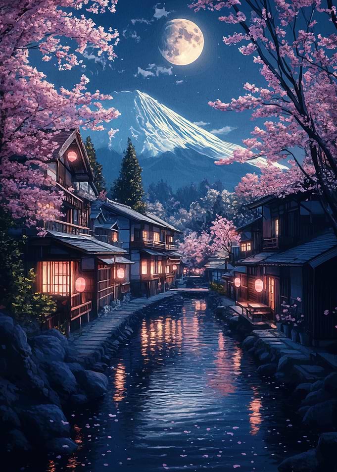 Japanese Village Night