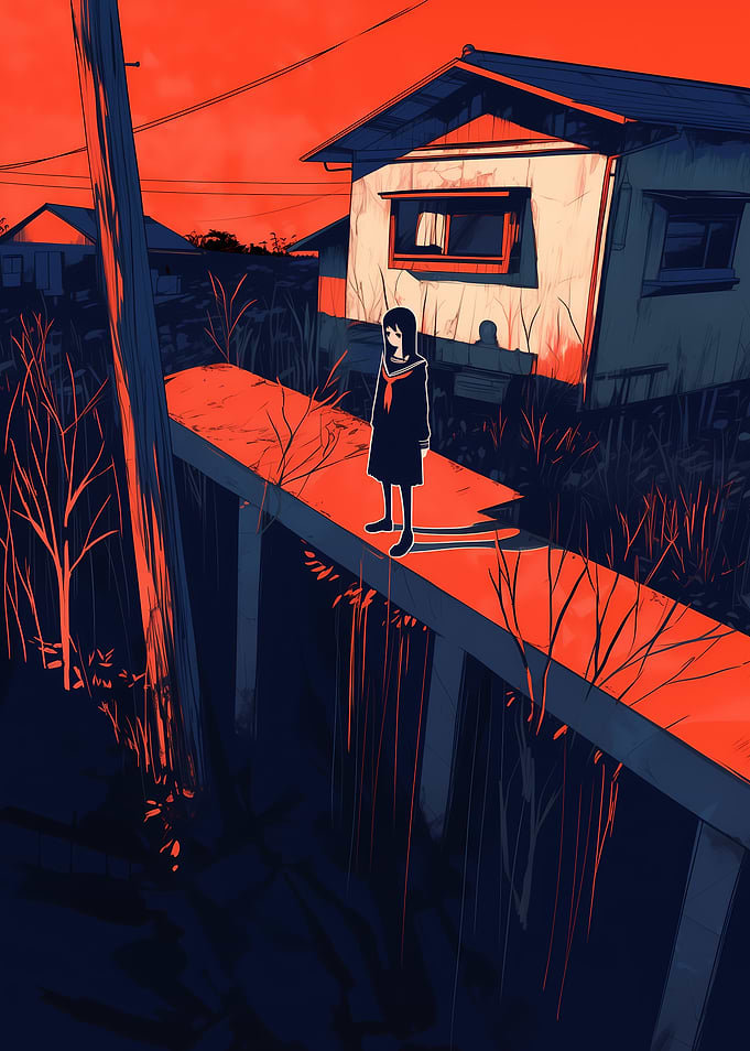 Girl on a Bridge