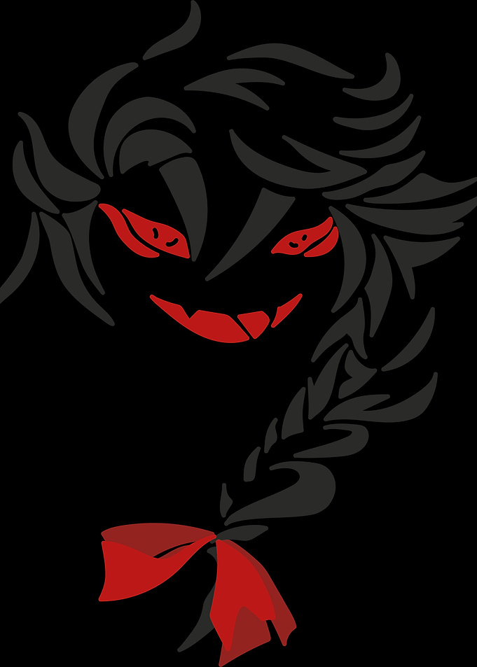 Red Eyes, Black Hair, Pure Evil