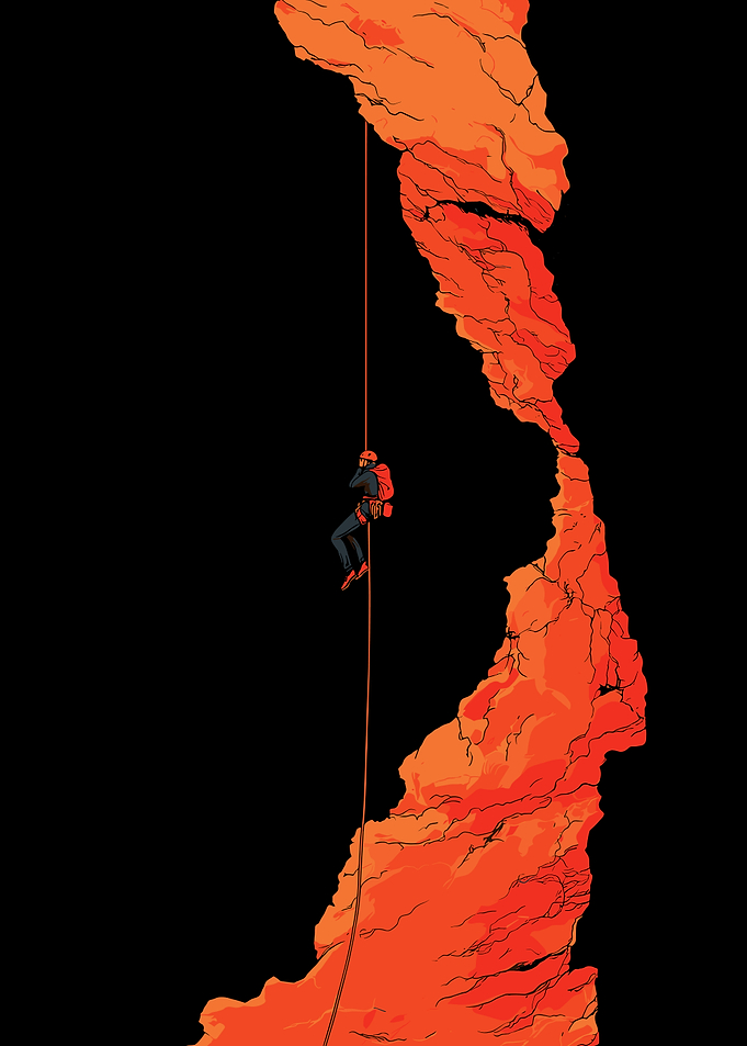 Climber Descending