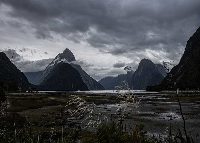 Majestic Mountains & Cloudy Sky