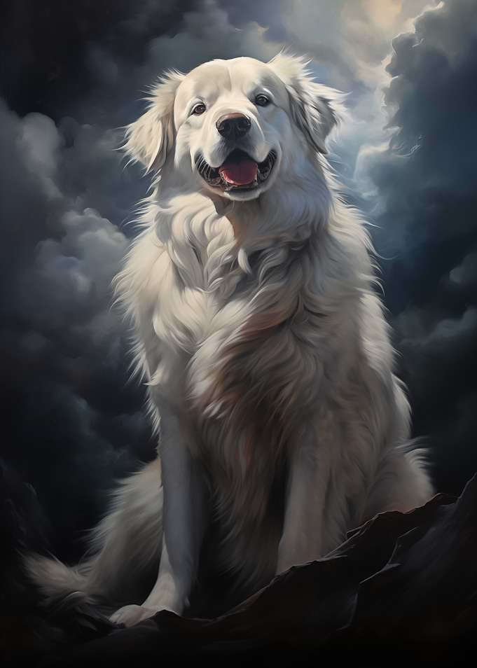 Pyrenean Mountain Dog Dog Portrait