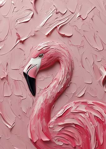 Pink Flamingo Painting