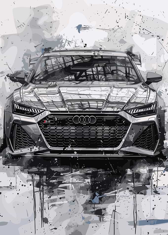 Audi RS6 Avant Watercolor