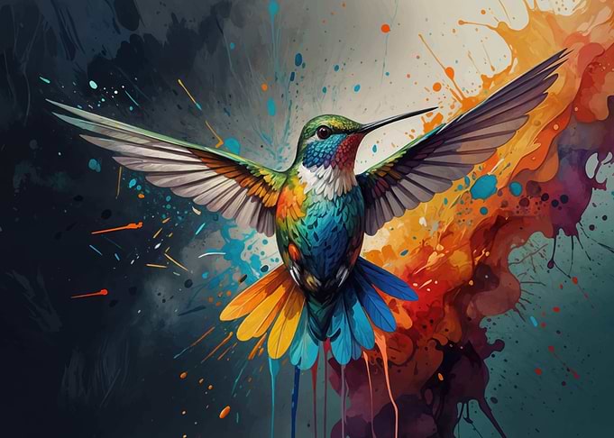 Hummingbird in Flight