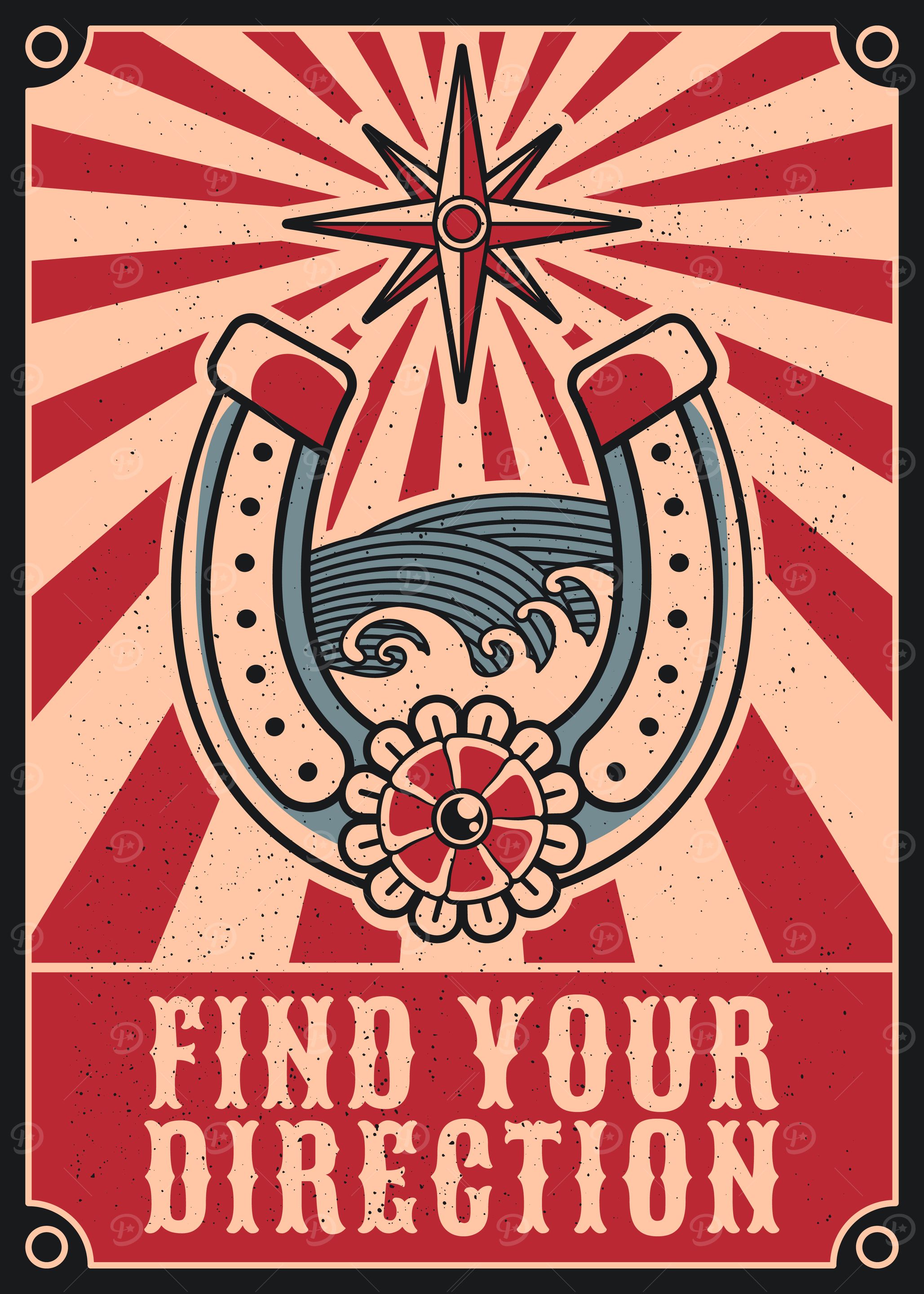 Find your direction vintage art