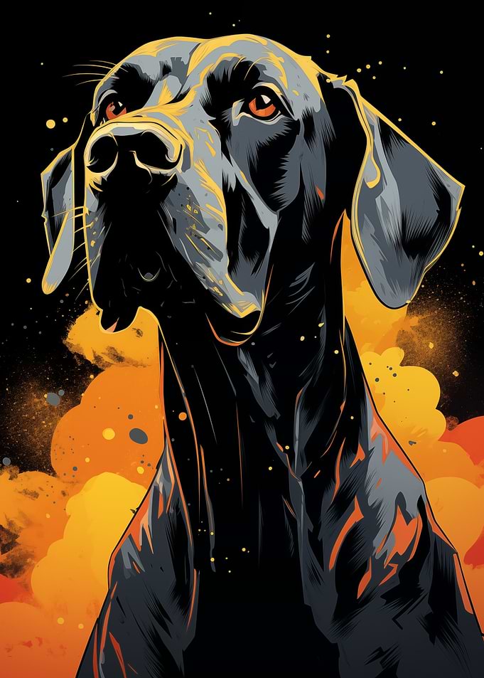 Black Dog Portrait