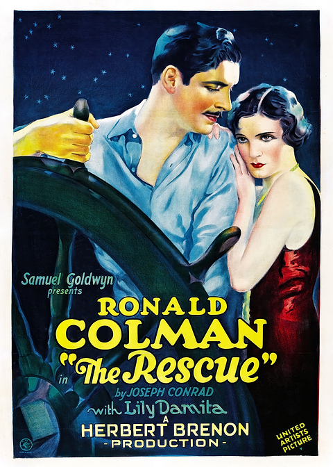 The Rescue Movie Poster — vintage film art printed on metal