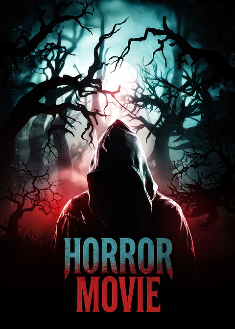 Horror Movie Poster — vintage film art printed on metal