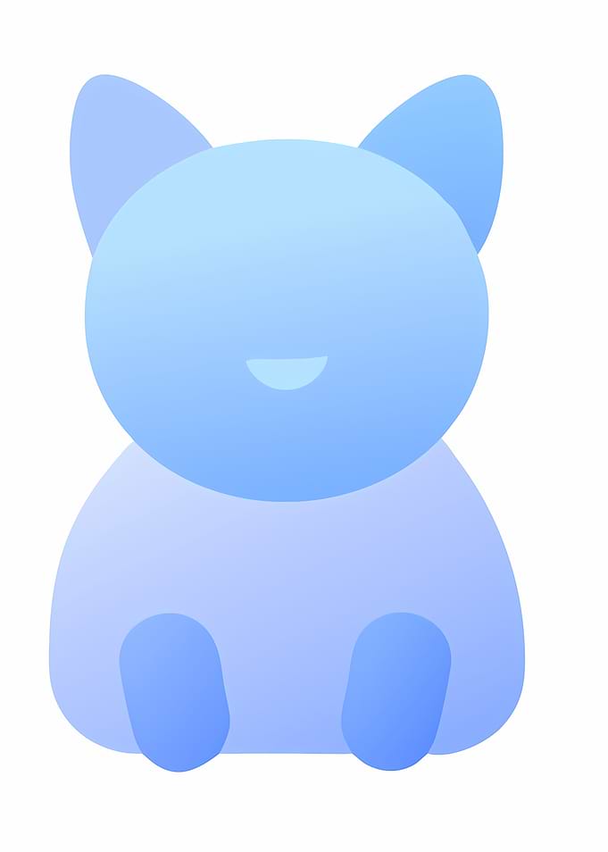 Smiling Blue Cat