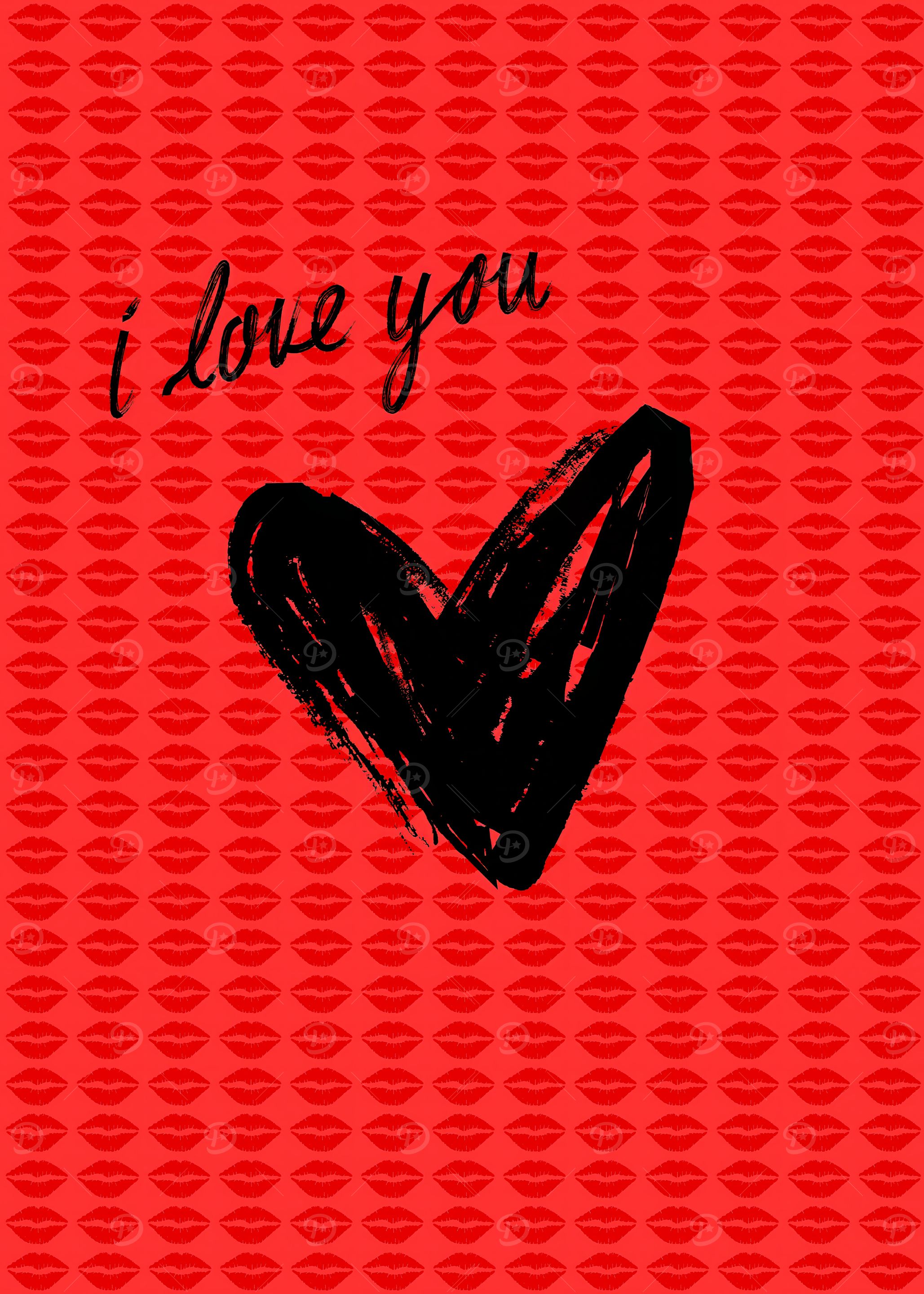 I Love You Heart Print | Pop Art Love Collection