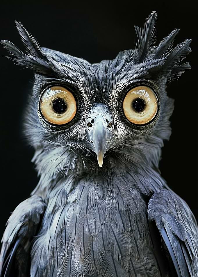 Owl with Big Eyes