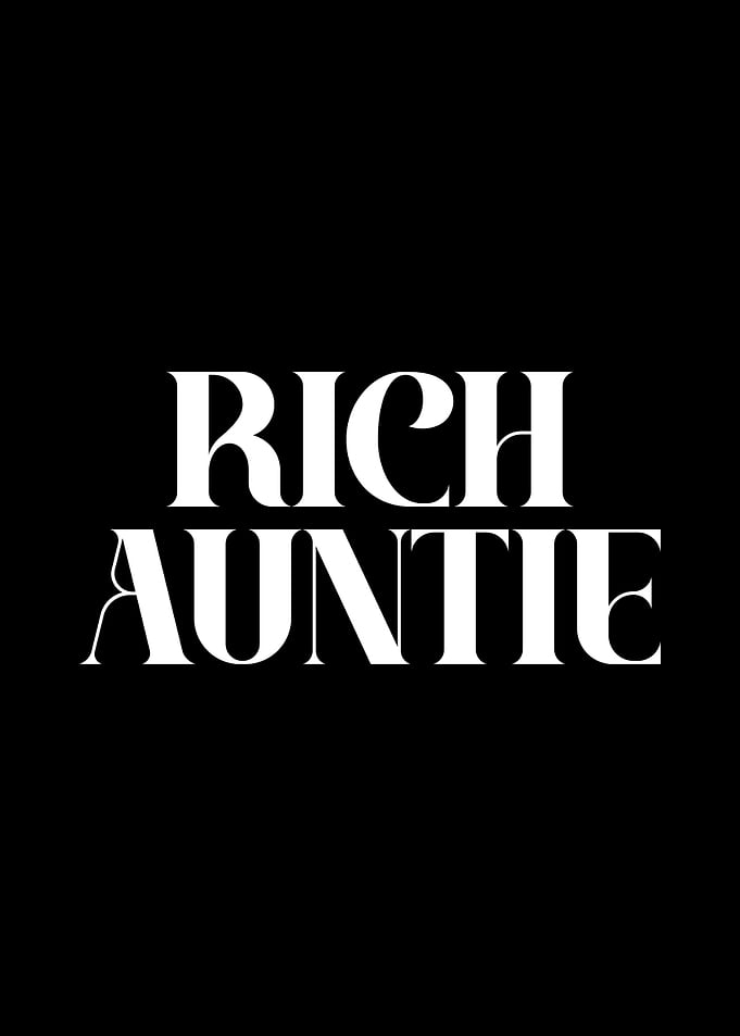 Vision Board Rich Auntie Text Art Inspirational Motivational Funny Minimalistic