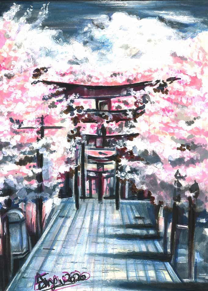 Cherry Blossom Torii Gate