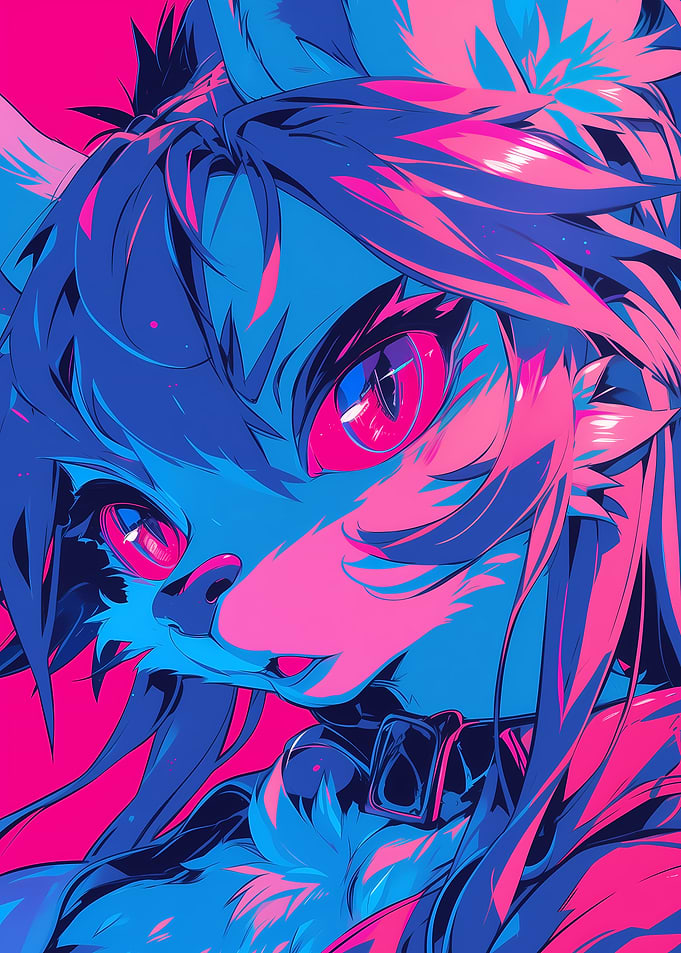Cyberpunk Furry Portrait