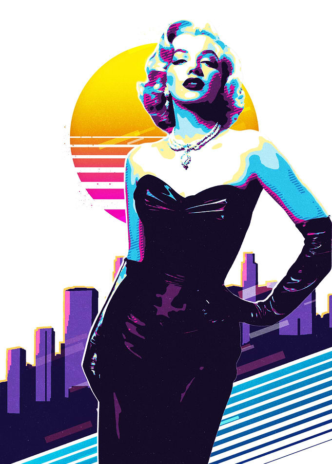 Marilyn Monroe Retro Art