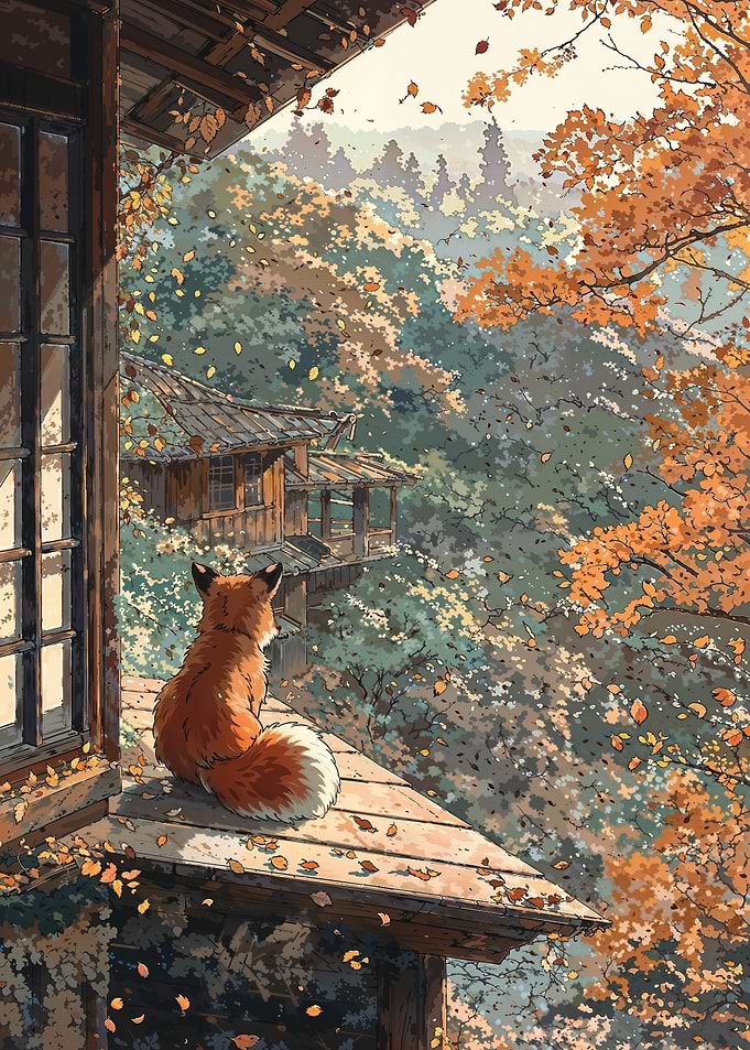 Japanese Autumn Fox Retreat
