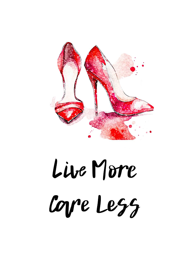 Red Heels Watercolor Print