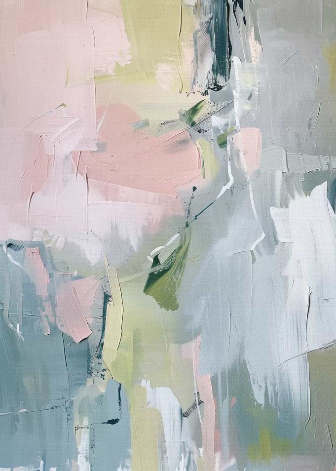 Abstract Painting in Pastel Tones