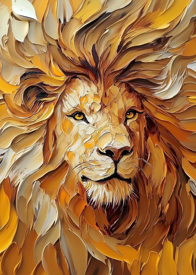 Lion Portrait Painting