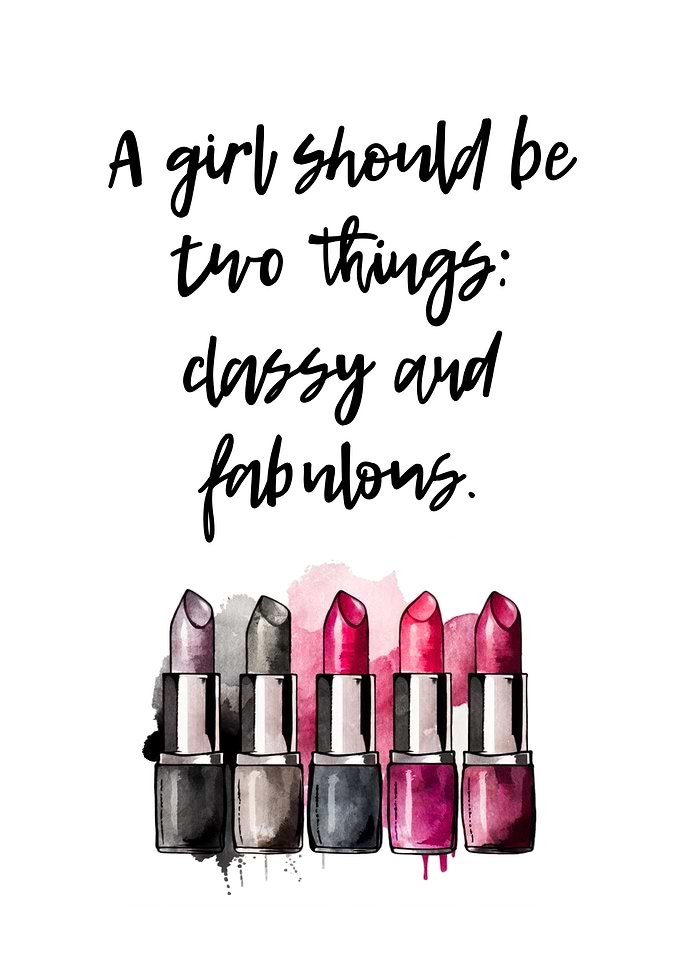 Classy & Fabulous Lipstick Quote