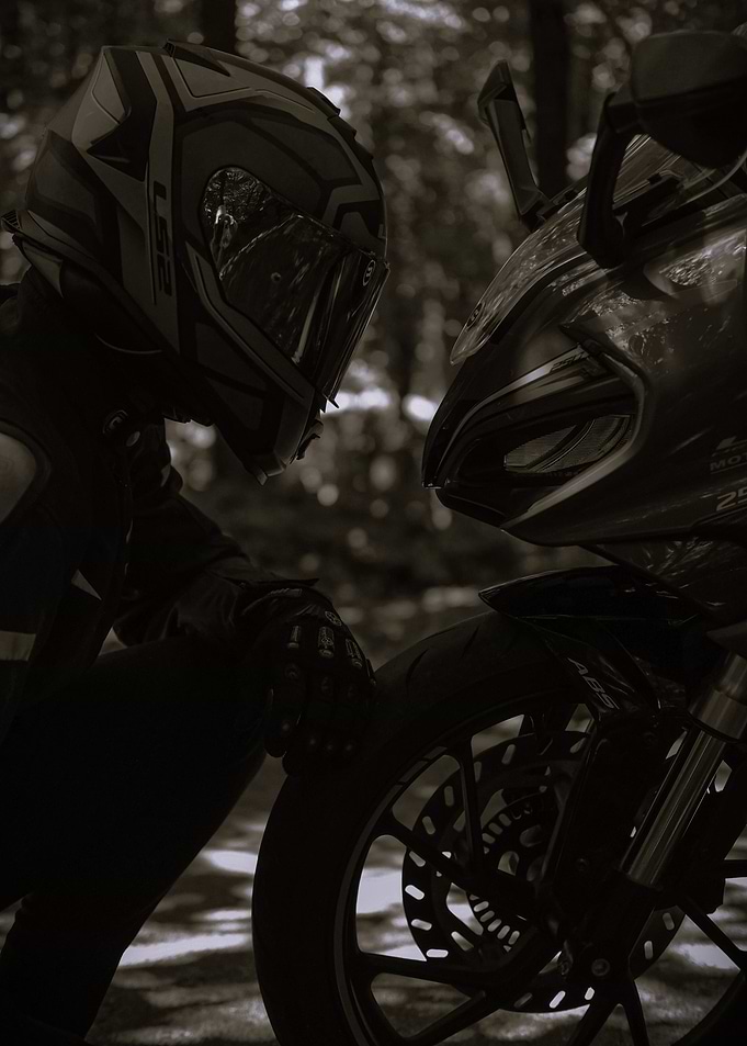 Motorcycle Rider and Bike