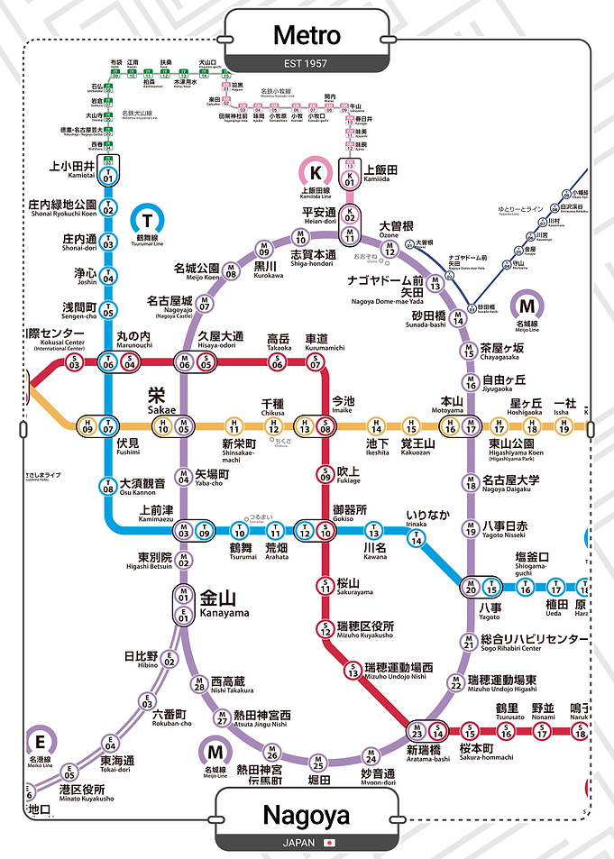 Nagoya Metro Map