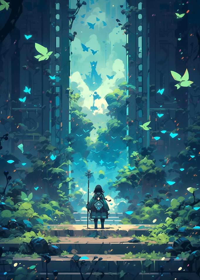 Fantasy Gate with Butterflies