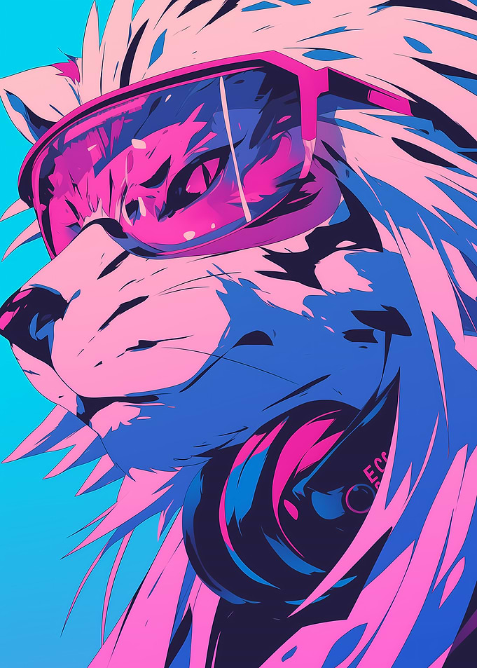 Cyberpunk Cat Portrait