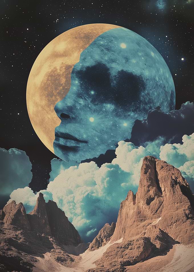 Moon Face Collage