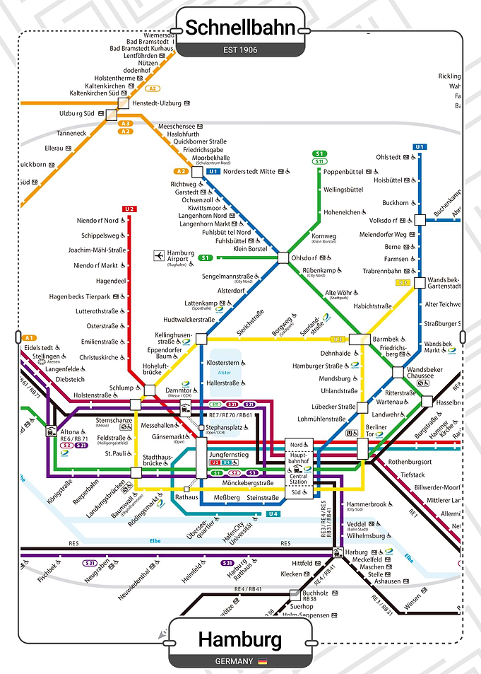 Hamburg Subway Map