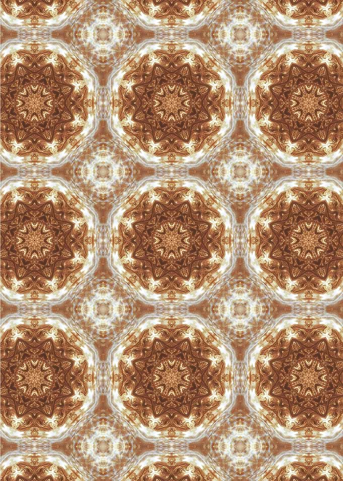 Brown and White Mandala Pattern