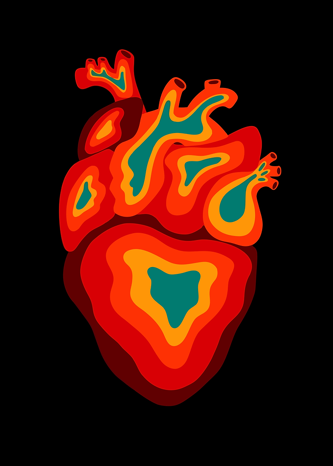 Layered Heart Illustration