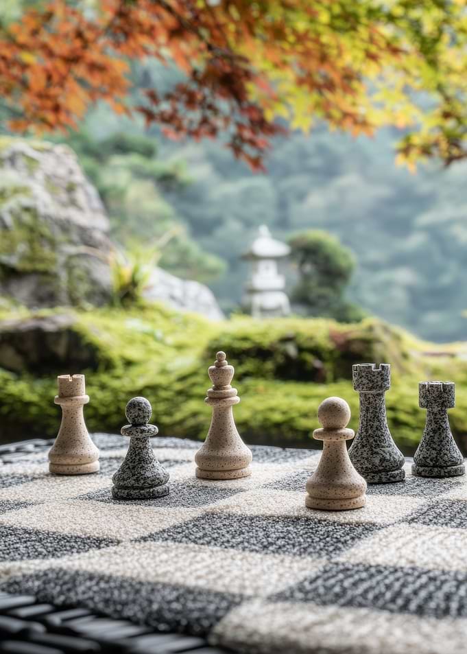 Chess in a Japanese Garden