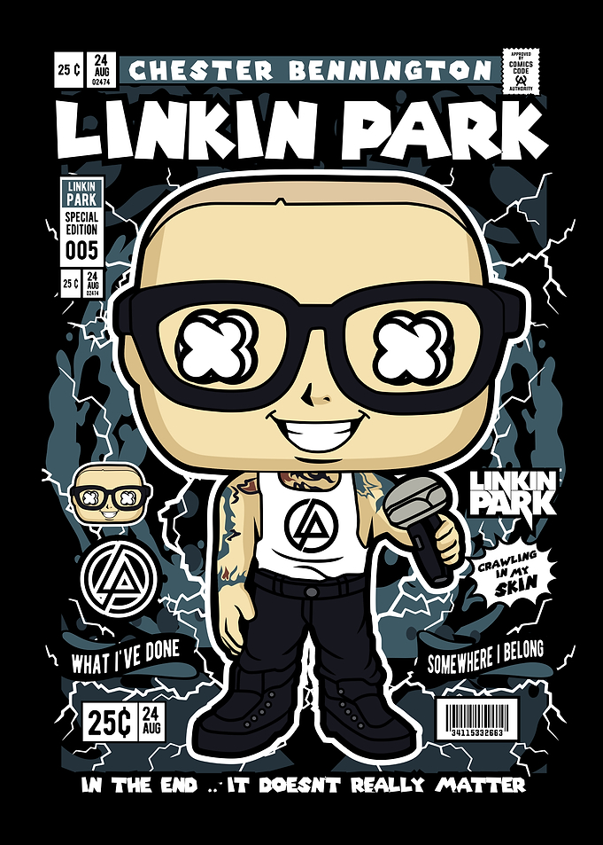 Linkin Park Chester Bennington Pop Art