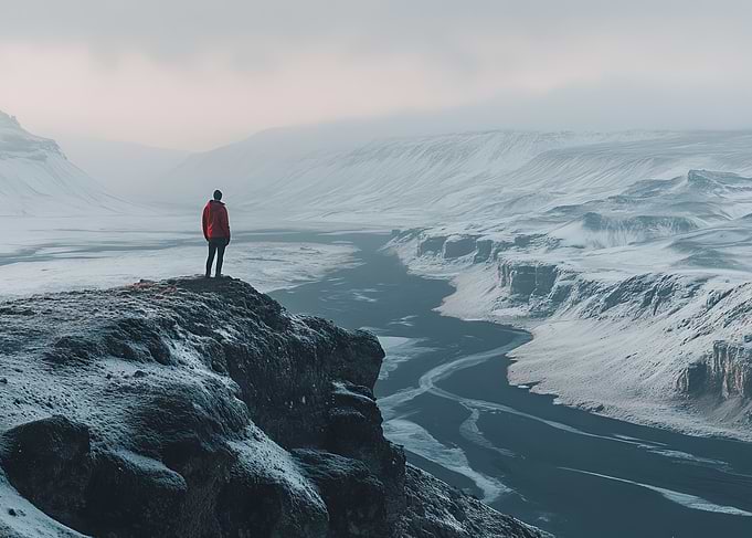 Solitude in a Snowy Valley