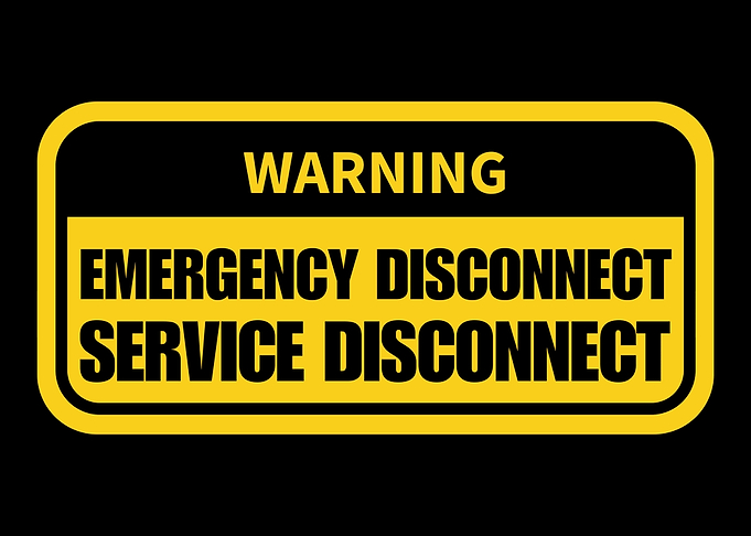 Warning Sign - Emergency Disconnect
