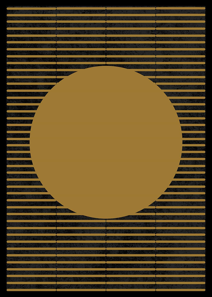 Gold Circle Abstract Art