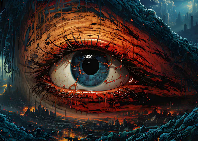 Giant Eye Over City