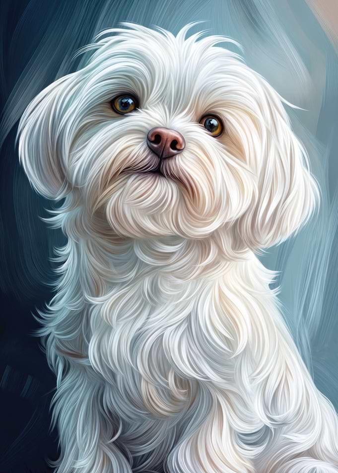 Maltese Dog Portrait