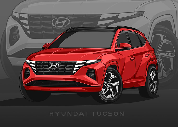 Hyundai Tucson red