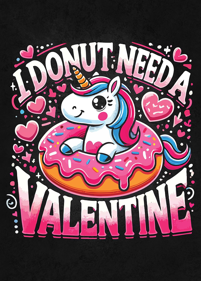 Donut Need a Valentine - Unicorn