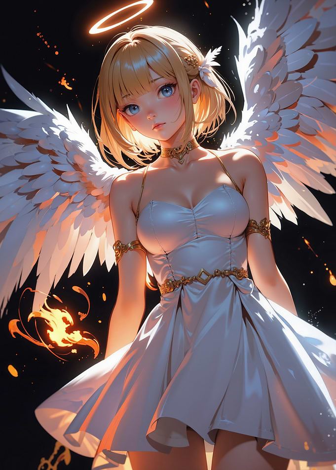 Angel with Golden Halo