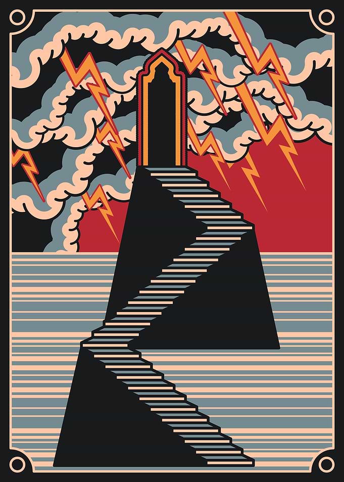 Staircase & Lightning Art