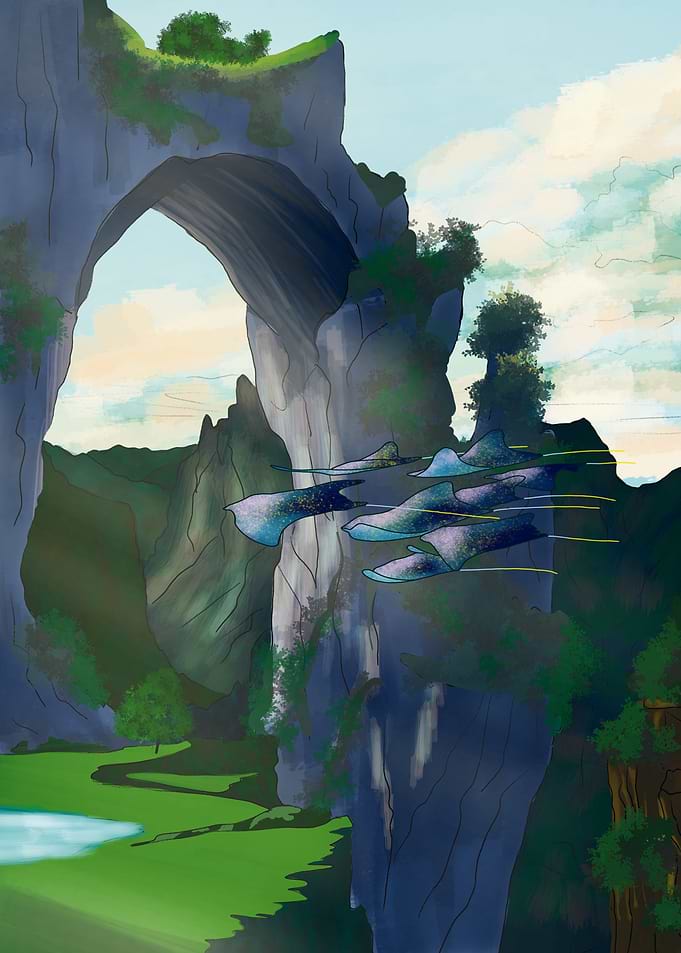 Fantasy Mountain Landscape