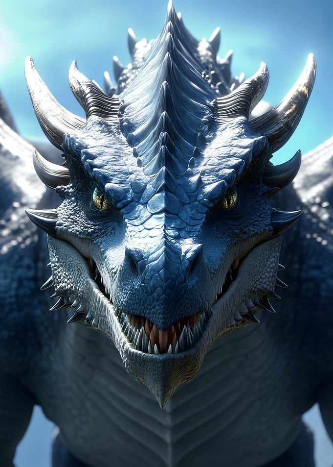 Blue Dragon Close-Up